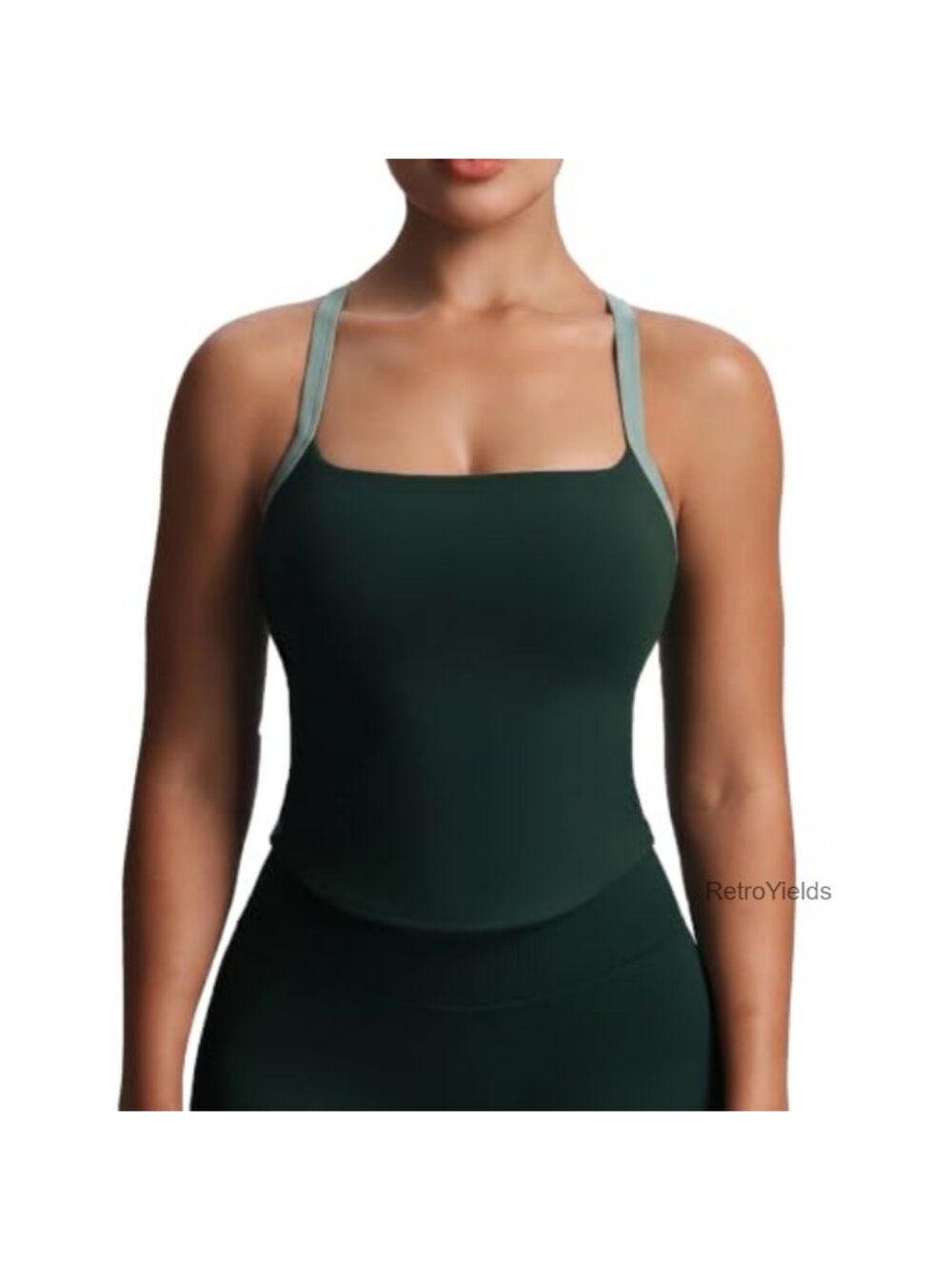 Women's Workout Tank Top Sleeveless Nylon Spandex Gym Yoga Top